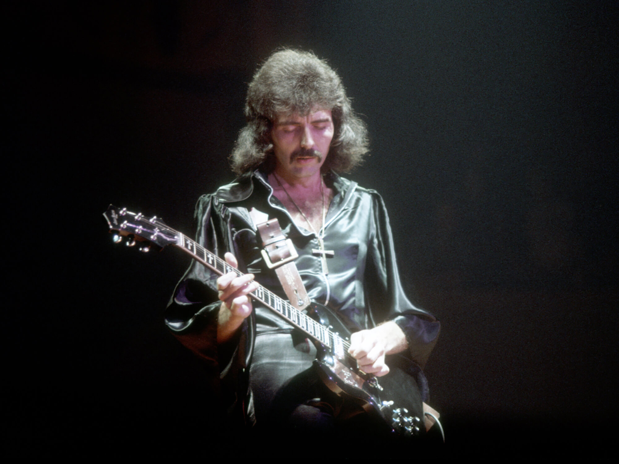 Tony Iommi performing with Black Sabbath in 1970, photo by Michael Ochs Archives/Stringer via Getty Images